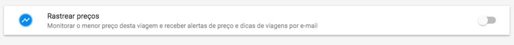 Google Flights alerta de preço