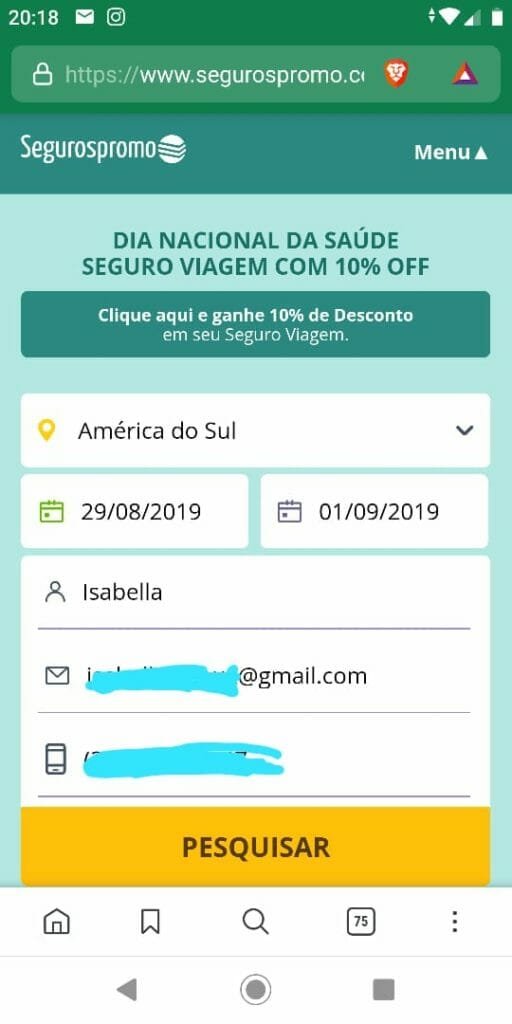 Seguro para viagem internacional