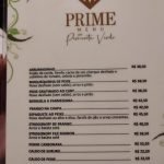 Cardápio especial para os clientes Prime do Primenta Verde