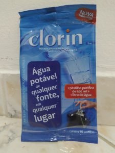 pastilha para água potável