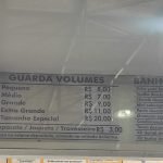 Preço do Guarda volumes na rodoviária